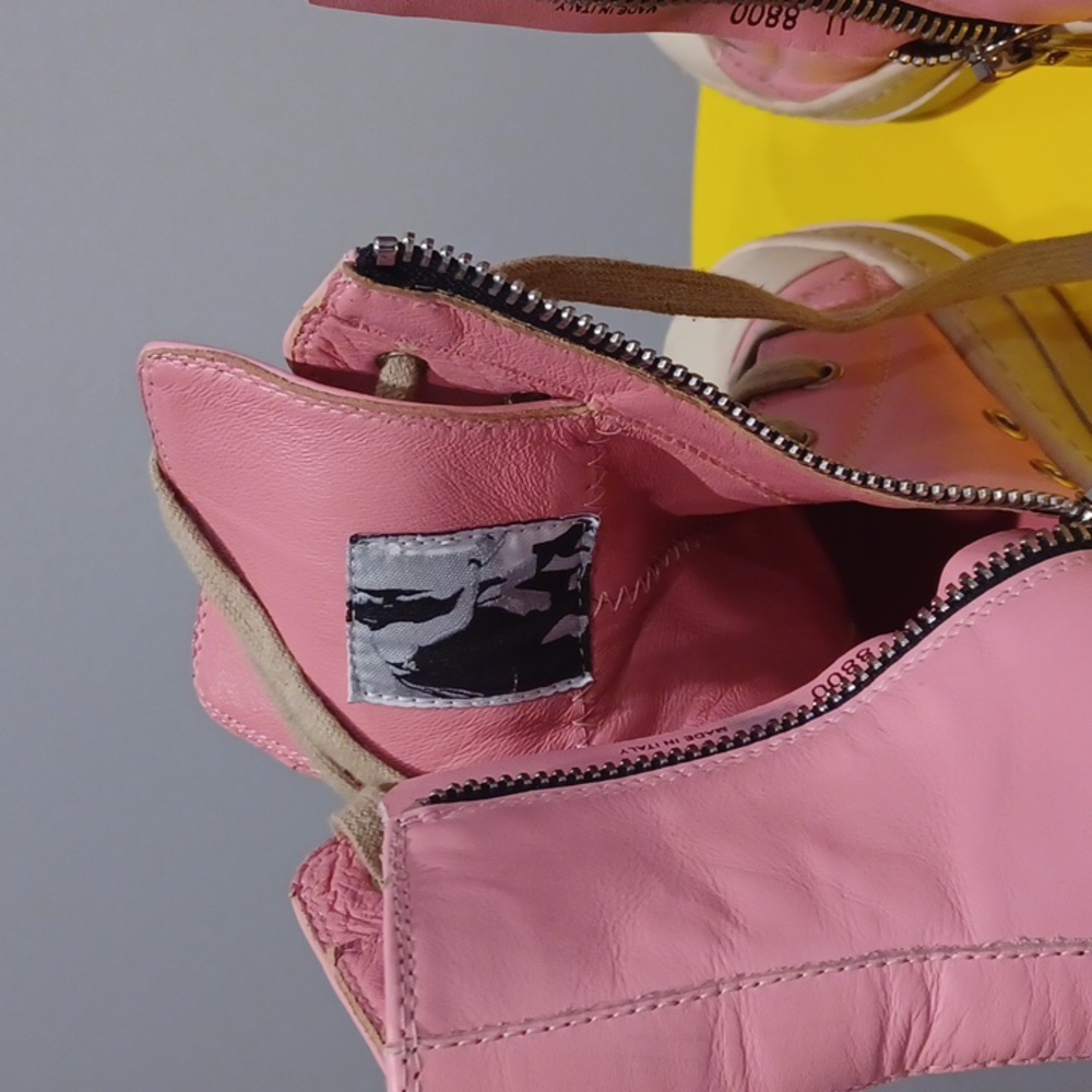 Rick Owens Cream and Pink Sneakers  High-Top Sneakers - Picture 6 of 9